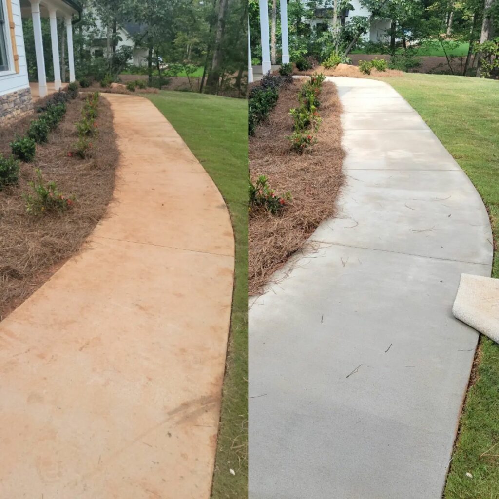 Concrete Cleaning for red clay in cumming, Georgia